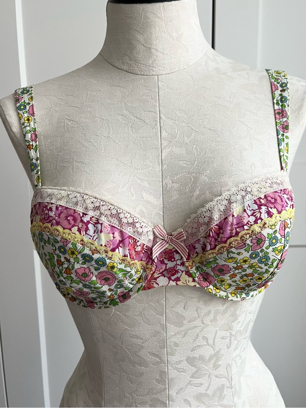 Vintage Liberty of London for Target Floral Patchwork Balconette Bra - Size 36 C